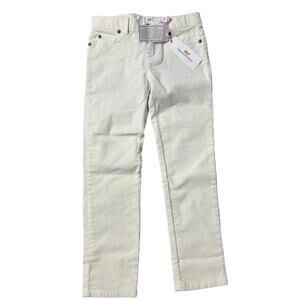 NWT Vineyard Vines Girls Size 6 Frost Corduroy 5 Pocket Pants Ivory Winter